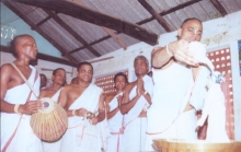 The abishek ceremony of Srimati Radharani